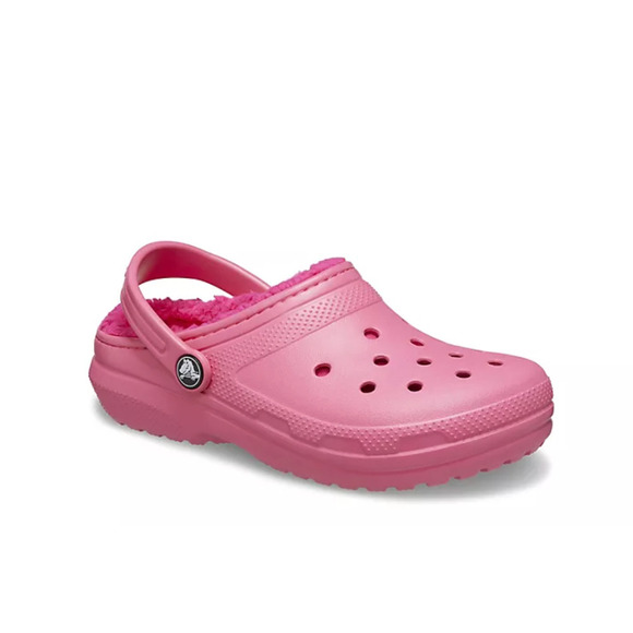 Crocs Classic Lined Clogs Hyper Pink Girls 3 - Picture 1 of 4